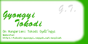 gyongyi tokodi business card